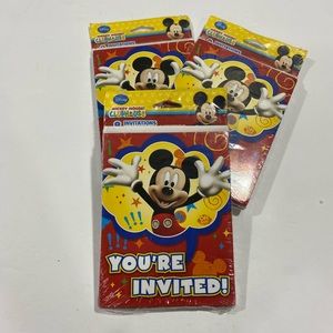 Mickey Mouse ClubHouse Birthday Party Invitations With Thank You Post Cards NEW.